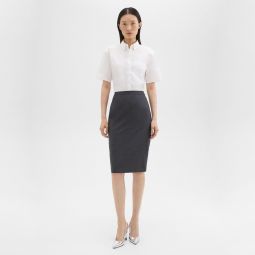 Slim Pencil Skirt in Good Wool