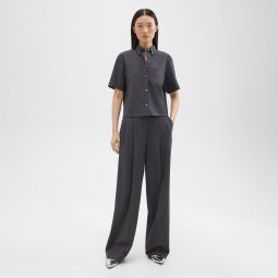 Double Pleat Pant in Good Wool