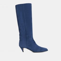 Knee-High Boot in Waxed Suede