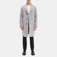 Topcoat in Double-Faced Wool-Blend