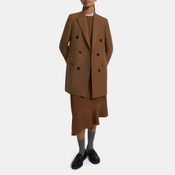 Double-Breasted Bonded Wool Coat