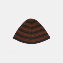 Striped Cap in Ribbed Wool