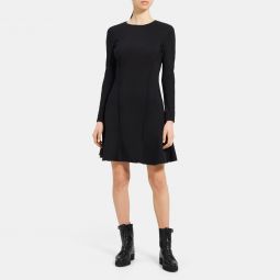 Fit-and-Flare Dress in Performance Knit