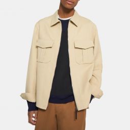 Cotton-Wool Twill Shirt Jacket
