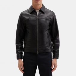 Zip-Up Jacket in Leather