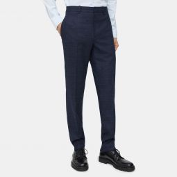 Slim Pant in Checked Wool-Cotton