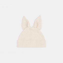 Bunny Beanie in Ribbed Cashmere
