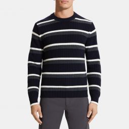 Striped Crewneck Sweater in Merino Wool