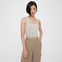 Cropped Tank Top in Cotton-Cashmere