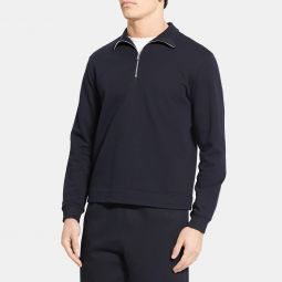 Quarter-Zip Sweatshirt in Cotton-Blend Terry
