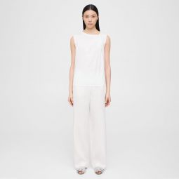 Straight Pull-On Pant in Linen
