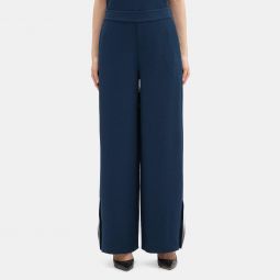 Straight Pull-On Pant in Crinkle Crepe