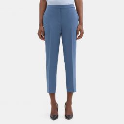 Cropped Slim Pull-On Pant in Crepe
