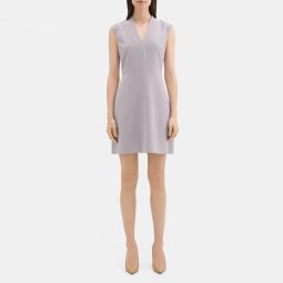 Sleeveless A-Line Dress in Crepe