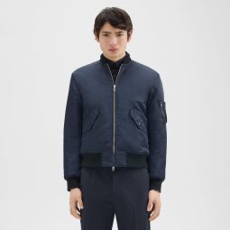 Bomber Puffer Jacket in Recycled Nylon
