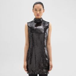 Shift Dress in Recycled Sequins