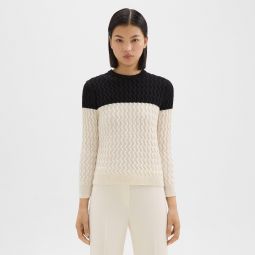 Cable Knit Sweater in Cashmere