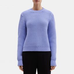 Crewneck Sweater in Cotton-Nylon