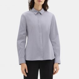 Fitted Shirt in Stretch Cotton-Blend