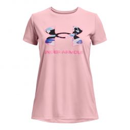 Under Armour Tech Solid Print Big Logo T-Shirt - Girls
