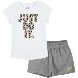 Nike Short Sleeve T-Shirt And Short Set - Girls
