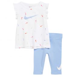 Nike Swooshfetti Shirt And Capri Set - Girls
