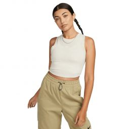 Nike Sportswear Essentials Ribbed Cropped Tank Top - Womens