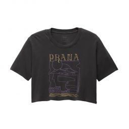 Prana Everyday Vintage-Washed Graphic Crop T-Shirt - Womens
