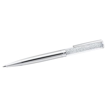 Crystalline ballpoint pen, Silver tone, Chrome plated