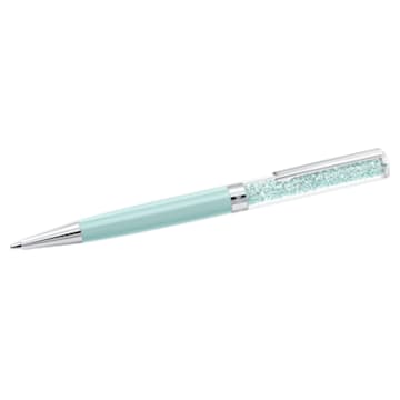 Crystalline ballpoint pen, Green, Green lacquered, Chrome plated