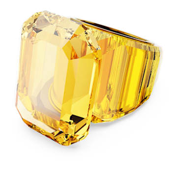 Lucent cocktail ring, Octagon cut, Yellow