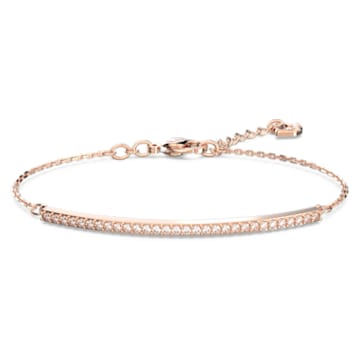 Only bracelet, White, Rose gold-tone plated