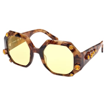 Sunglasses, Oversized, Octagon shape, SK0375 52G, Brown