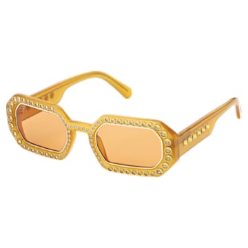 Sunglasses, Octagon shape, Pave, SK0345 39E, Orange