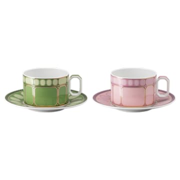 Signum teacup set, Porcelain, Multicolored