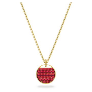 Ginger pendant, Red, Gold-tone plated