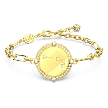 Zodiac bracelet, Aries, Gold tone, Gold-tone plated