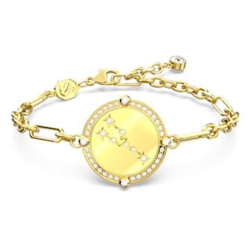 Zodiac bracelet, Taurus, Gold tone, Gold-tone plated