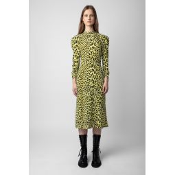 Racyl Leopard Silk Dress