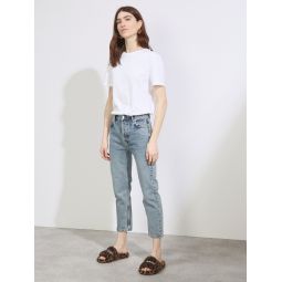 Crop straight-leg jeans