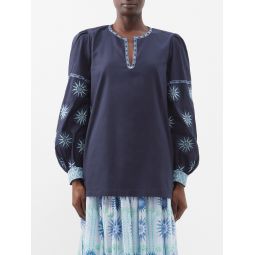 Vera Balance embroidered cotton shirt