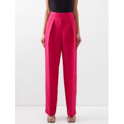 High-rise tapered suit trousers