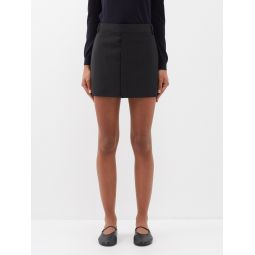 Dominic pinstripe wool-blend mini skirt