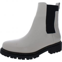 Rick Womens Leather Pull On Chelsea Boots
