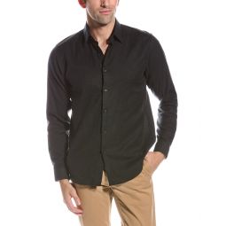 Theory Irving Linen & Wool-Blend Flannel Shirt