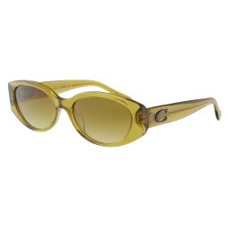 Coach 0HC8353U 57152L Full Rim Transparent Honey Rectangular Sunglasses