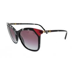 Burberry Black / White Tortoise / Red Cateye 0BE4263 370990 Sunglasses