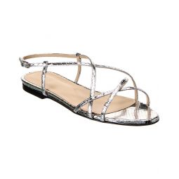Theory Strappy Python-Embossed Leather Sandal