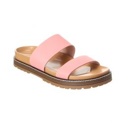Madewell The Charley Double-Strap Leather Slide Sandal