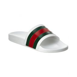 Gucci Web Rubber Slide Sandal
